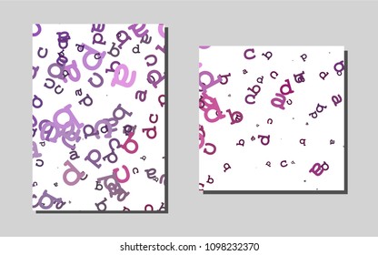 Light Pink, Bluevector pattern for posters. Beautiful colored sample in A4 size. The pattern can be used for any ad, booklets.
