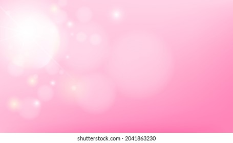 Light pink, pink blurred background with glitter and bokeh. Vector template for printing, flyers, web design, wallpaper