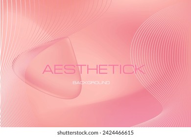 Fondo borroso rosa claro con ondas abstractas lisas, fondo de pantalla degradado brillante. Colores de desnudo estético de fondo para la exhibición o presentaciones de productos de belleza, diseño de tarjetas, carteles.