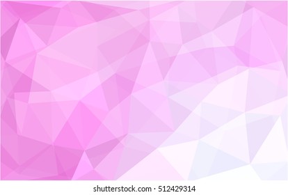 Light pink blurry triangle background. Geometric illustration in Origami style with gradient.  The textured pattern can be used for background.