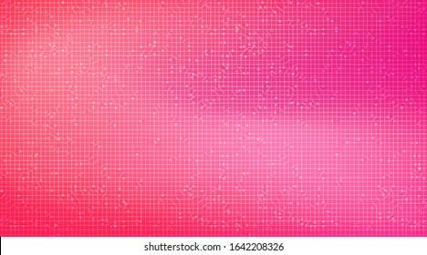 Light Pink Circuit Microchip on Technology Background,Hi-tech Digital and security Concept design,Free Space For text in put,Vector illustration.