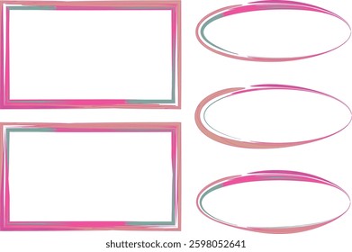 light pink colorful abstract frames collection