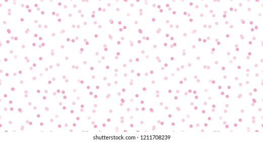 Light pink confetti dots seamless pattern. Great for baby girl and nursery fabric, wallpaper, giftwrap, wedding invitations as well as Birthday projects.