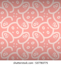 Light pink decorative seamless pattern in organic tracery style. Complex puzzle repeatable backdrop. Actual texture. Shining, symmetric design for packing-paper, game, web or other purpose.