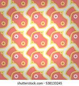 Light pink decorative seamless pattern in carpet style. Actual tracery. Vector background.