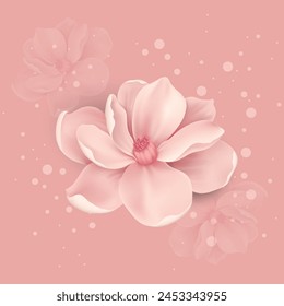 Light Pink flower vector background