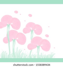 Light pink flowers greeting card