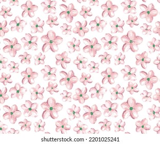 Light Pink Flowers Seamless Pattern seamless pattern with cherry blossoms Seamless Modern Chinese Texture. Vintage Illustration. Vector Sakura Pattern.