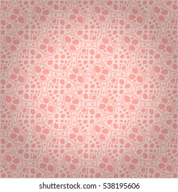 Light pink geometric seamless pattern in organic style. Classic design. Vector background. Complex mosaic repeatable backdrop.