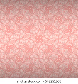 Light pink geometric seamless pattern in minimalistic style. Vector background. Compound tessellated repeatable backdrop.