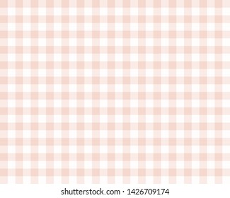 Light pink gingham seamless pattern. Seamless surface pattern design for textiles like tablecloth, shirts, paper, quilts, napkins.