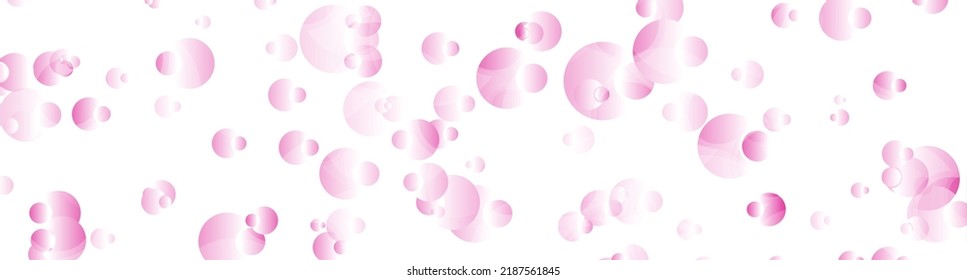 Light pink glossy circles abstract tech background. Geometry vector banner design