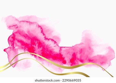 Light Pink and Gold Watercolor Artwork Template