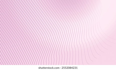 Light pink gradient background with curve line abstract vector image