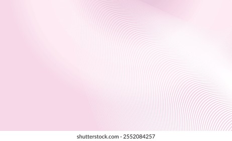 Fondo de gradiente rosa claro con Imagen de Vector abstracto de línea curva