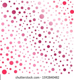 Light pink gradient vector pattern with circles. Abstract style design with bubbles. Template for beautiful sites.