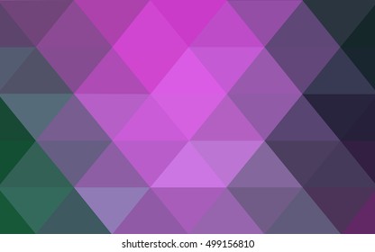 Light pink, green blurry triangle pattern. A vague abstract illustration with gradient. Brand-new design for your business.