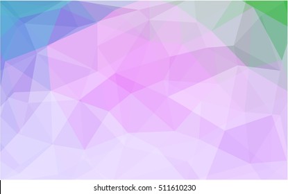 Light pink, green blurry triangle background. Creative illustration in halftone style with gradient. The polygonal design can be used for your web site.
