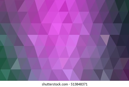 Light pink, green blurry triangle pattern. Creative illustration in halftone style with gradient. Brand-new design for your business.