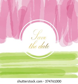 Light pink green love pastel background in valentine's day with circle banner