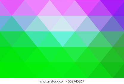 Light Pink Green Pattern. Seamless triangular template. Geometric sample. Repeating routine with triangle shapes. Seamless texture for your design. Pattern can be used for background.