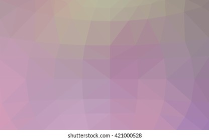 Light pink, green polygonal illustration, which consist of triangles. Triangular design for your business. Geometric background in Origami style with gradient.