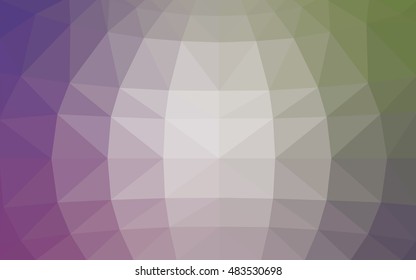 Light pink, green polygonal illustration, which consist of triangles. Triangular design for your business. Geometric background in Origami style with gradient.