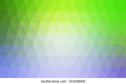 Light Pink Green polygonal illustration, which consist of triangles. Triangular design for your business. Creative geometric background in Origami style with gradient