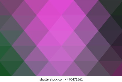Light pink, green triangle mosaic pattern. Colorful illustration in abstract style with gradient. The template can be used as a background for cell phones.