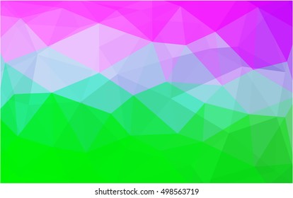 Light pink, green triangle mosaic background. Glitter abstract illustration with an elegant design. Brand-new design for your business.