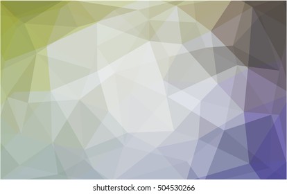 Light pink, green triangle mosaic pattern. Glitter abstract illustration with an elegant design. The completely new template can be used for your brand book.
