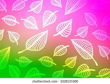 Light Pink, Green vector abstract doodle template. A completely new color illustration in doodle style. The elegant pattern can be used as a part of a brand book.