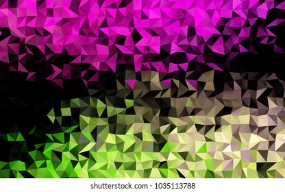 Light Pink, Green vector abstract mosaic pattern. Brand-new colored illustration in blurry style with gradient. The template can be used as a background for cell phones.