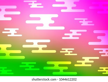 Light Pink, Green vector abstract doodle template. Glitter abstract illustration with doodles and Zen tangles. The elegant pattern can be used as a part of a brand book.