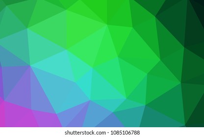 Light Pink, Green vector abstract polygonal background. Colorful illustration in polygonal style with gradient. A new texture for your web site.