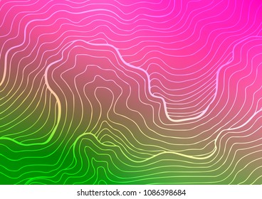 Light Pink, Green vector abstract doodle texture. Colorful abstract illustration with lines in Asian style. Hand painted design for web, wrapping, wallpaper.