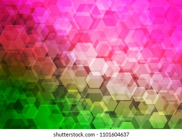 Light Pink, Green vector abstract mosaic pattern. An elegant bright illustration with gradient. The completely new template can be used for your brand book.