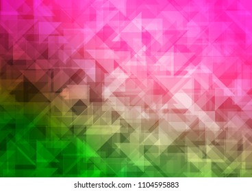 Light Pink, Green vector abstract polygonal abstract polygonal. Triangular geometric sample with gradient.  The polygonal design can be used for your web site.