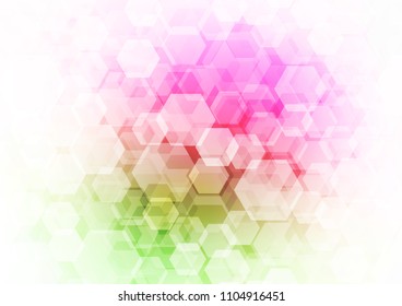 Light Pink, Green vector abstract mosaic pattern. Colorful illustration in abstract style with gradient. Brand new style for your business design.