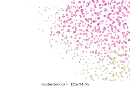 Light Pink, Green vector abstract colorful background, which consist of triangles. Pattern with colored triangles on white background.