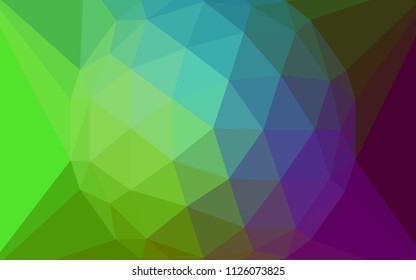 Light Pink, Green vector abstract mosaic pattern with a diamond. Shining colorful illustration with triangles. A new texture for your web site.