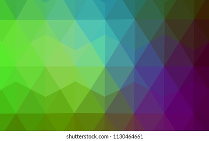 Light Pink, Green vector abstract polygonal template. Modern abstract illustration with triangles. Brand new style for your business design.