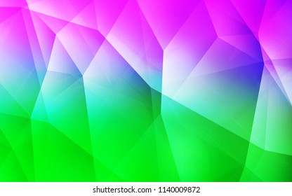 Light Pink, Green vector abstract polygonal background. A completely new color illustration in a polygonal style. New template for your brand book.