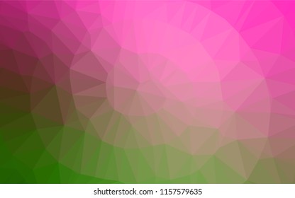 Light Pink, Green vector abstract mosaic backdrop. Glitter abstract illustration with an elegant design. The textured pattern can be used for background.