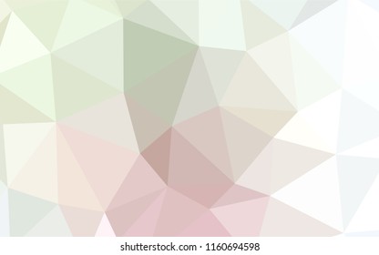 Light Pink, Green vector abstract mosaic pattern. Geometric illustration in Origami style with gradient.  Brand new style for your business design.