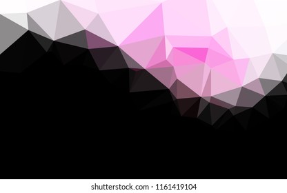 Light Pink, Green vector abstract polygonal texture. Shining illustration, which consist of triangles. The best triangular design for your business.