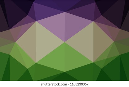 Light Pink, Green vector abstract polygonal layout. Brand new colored illustration in blurry style with gradient. The polygonal design can be used for your web site.