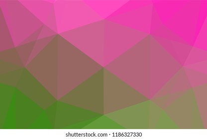 Light Pink, Green vector abstract polygonal cover. A completely new color illustration in a vague style. The template can be used as a background for cell phones.