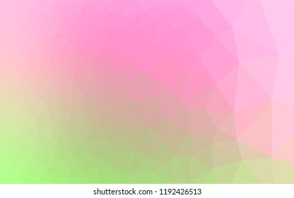Light Pink, Green vector abstract mosaic pattern. A completely new color illustration in a vague style. Brand new style for your business design.