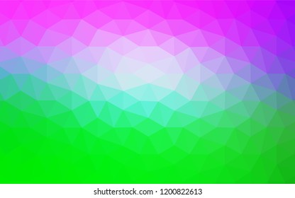 Light Pink, Green vector abstract polygonal background. Colorful illustration in abstract style with triangles. Brand new design for your business.